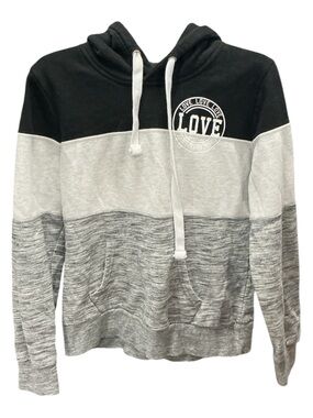 Reflex LOVE Colorblock Zip-Up Hoodie - Black, Light Gray, Heather Gray